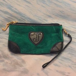 Emerald Green Velour Juicy Couture Wristlet